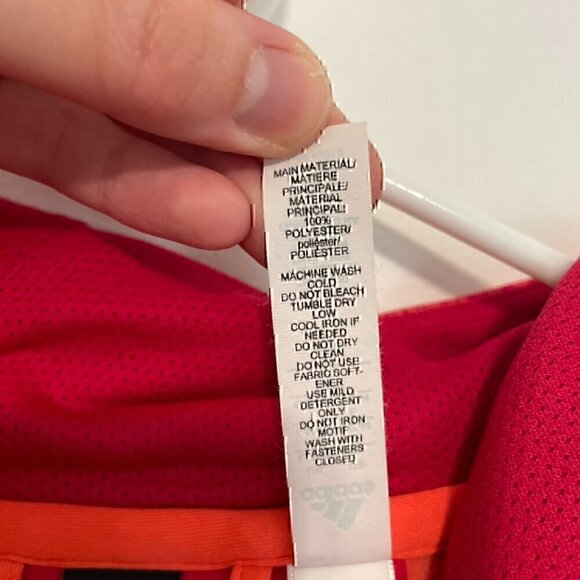 ADIDAS Climawarm Team Issue Fleece Pullover Logo Hoodie Red Active Sweatshirt L - Picture 8 of 12